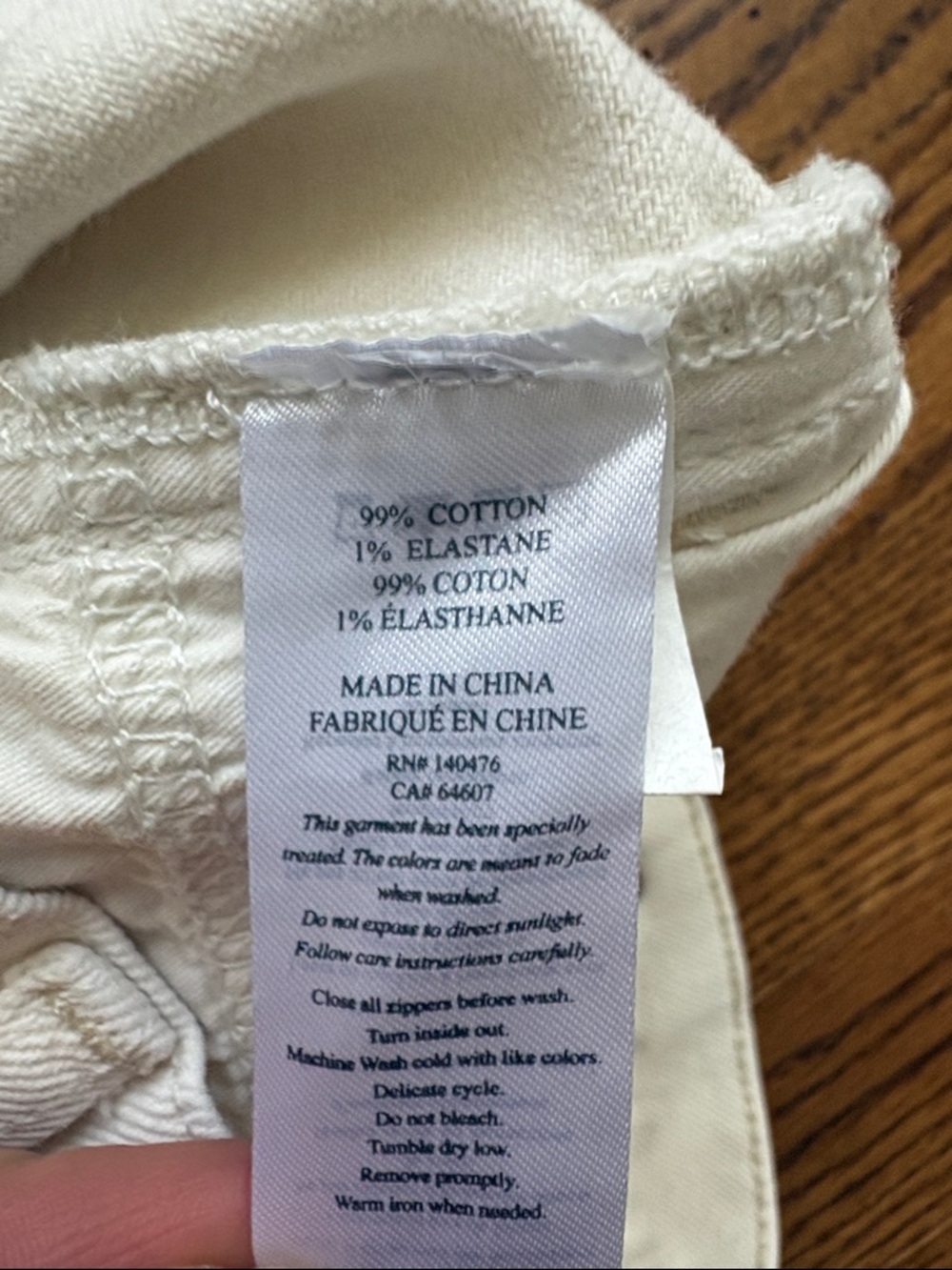 Faherty Sunwashed Raw Hem Denim Shorts - Egret - Picture 4 of 5
